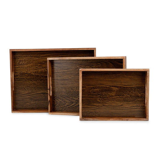 -Foresta naturale - Rectangle tray- 15”x11” (Large), and 13”x9.5” (Medium) -Set of two-