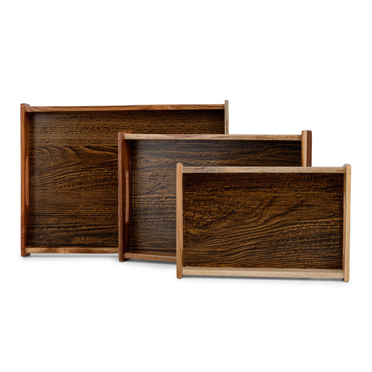-Foresta naturale - Rectangle tray- 15”x11” (Large), and 13”x9.5” (Medium) -Set of two-