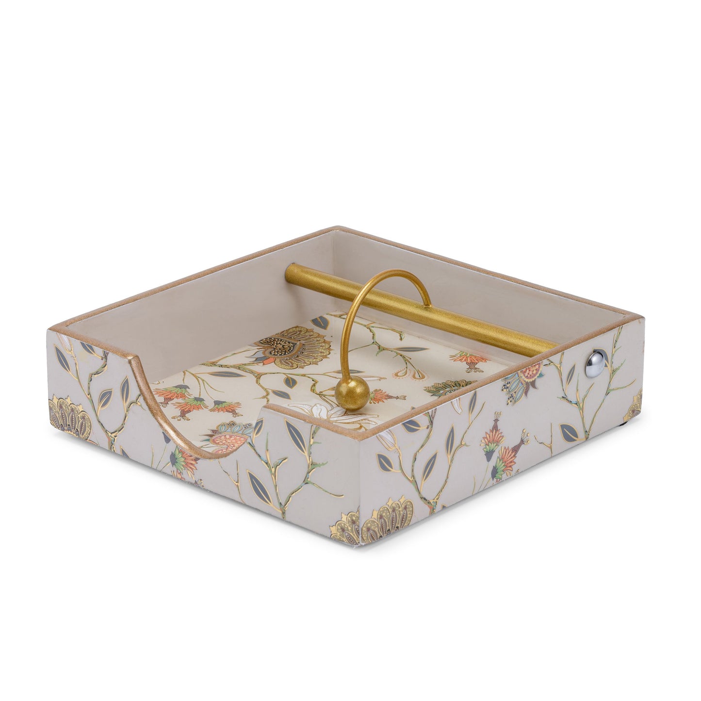 -Gardenia exotica - Square tissue holder- 7.5”x7.5” -Single-